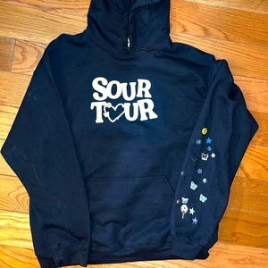 Olivia Rodrigo Sour Tour Official Merch Black Hoodie Large